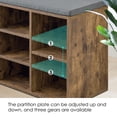 thumbnail image 7 of Dkelincs Shoe Rack Bench, 3-Tier Storage Bench 10 Compartments Adjustable Shelves for Entryway Bedroom Living Room, Brown, 7 of 7