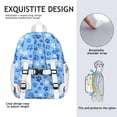 thumbnail image 4 of Blue Dog Paw Footprint Backpack for School,Cute School Bag,Schoolbag with Adjustable Shoulder Straps & Padded Back,15"x11.42"x5.5", 4 of 4