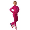 thumbnail image 2 of IceDress Figure Skating Outfit - Thermal - Butterfly (Fuchsia with velvet and crystals Preciosa), 2 of 4