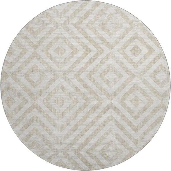 Dalyn Rugs Premium Machine Washable Mayfield AMF733 Ivory 8' x 8' Round Rug