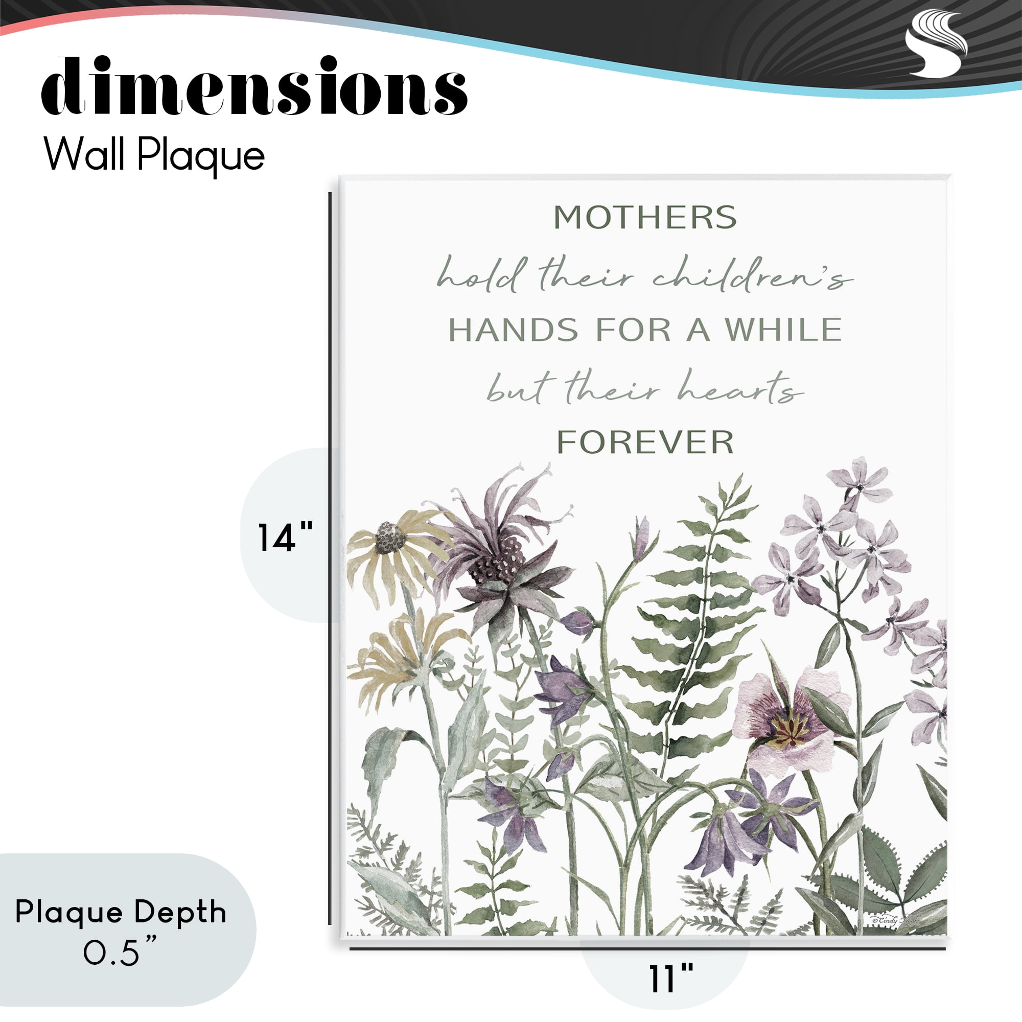 Stupell Industries Mother's Hold Parenting Sentiment Wall Plaque Art, design by Cindy Jacobs