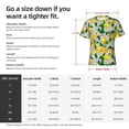 thumbnail image 4 of Bixox Men's Lemon Seamless Pattern Oil Painting Effect Printed Short Sleeve Skinny Athletic T-Shirt, 4 of 6