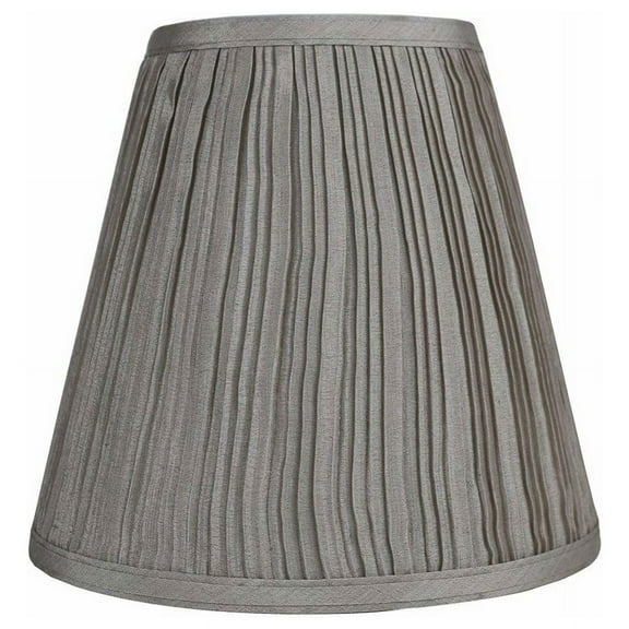 Urbanest Empire Lamp Shade 5x9x8.5", Champagne Pleated Faux Silk