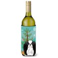 thumbnail image 1 of ""Caroline'S Treasures Botella De Vino Árbol De Navidad Y Barbilla Japonesa Koozie Hugger 750 Ml Multicolor"", 1 of 1