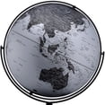 thumbnail image 3 of 21" Black And Silver Modern Polyresin Globe, 3 of 3