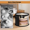 thumbnail image 5 of Deago 2 Pack Large Clear Hat Storage Boxes, Foldable Round Cowboy Hat Organizer for Closet, Wide Brims Hat Case with Carrying Handles, Hat Bag (Black), 5 of 8