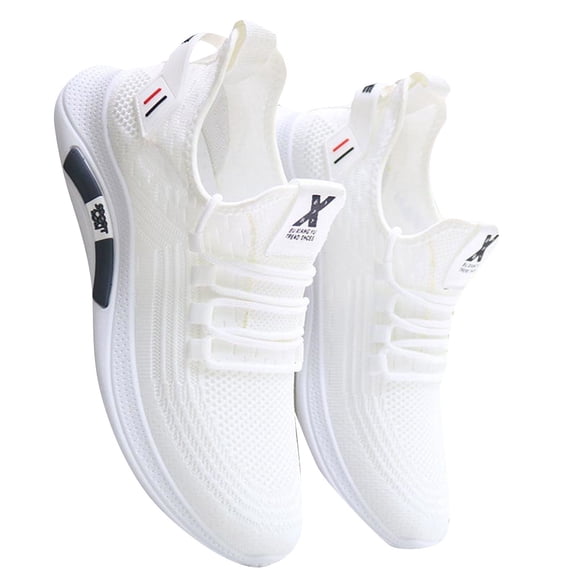 NOKIO Knit Sneakers for Men Breathable Wide Width Fitness Shoes Summer Lightweight Athlet𝗂c Shoes Comfortable Soft Walking Sport Shoes for Back to College