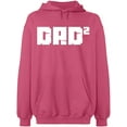 thumbnail image 2 of OXI Hoodie Sweatshirt - Dad Square, Basic Casual Hoodie for Men's and Women Fleece Hoodie Long Sleeve - Safety Pink 3X-Large, 2 of 3