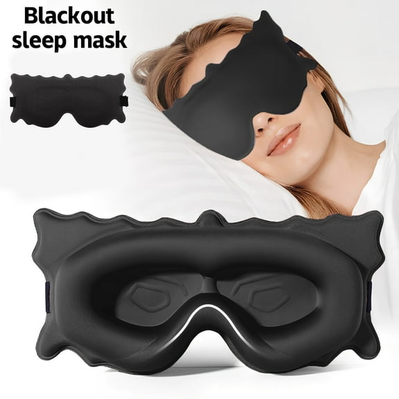 Sleep Mask for Side Sleeper Women Men, Eye Mask for Sleeping Light Blocking, 3D Contoured Cup Sleeping Mask, Soft Breathable Sleep Eye Mask with Adjustable Elastic Strap for Flight Nap