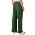 thumbnail image 4 of Pantalones De Lino Para Mujer Womens Wide Leg Palazzo Linen Pants High Waist Split Ankle Casual Lounge Summer Beach Vacation Trousers 2026 Summer, 4 of 9
