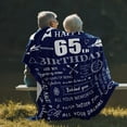 thumbnail image 4 of 65th Birthday Gifts for Women, 65th Birthday Gifts for Men, 65th Birthday Decorations, 65th Birthday Decorations Men, Gifts for 65 Year Old Woman, Happy 65 Birthday Throw Blankets 50"X60", 4 of 6