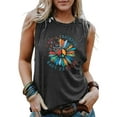 thumbnail image 4 of VILOVE Women Peace Love Shirt 70s Hippie Shirts Sunflower Graphic Shirt Vintage Hippy Gifts Sleeveless Tees Tops, 4 of 8