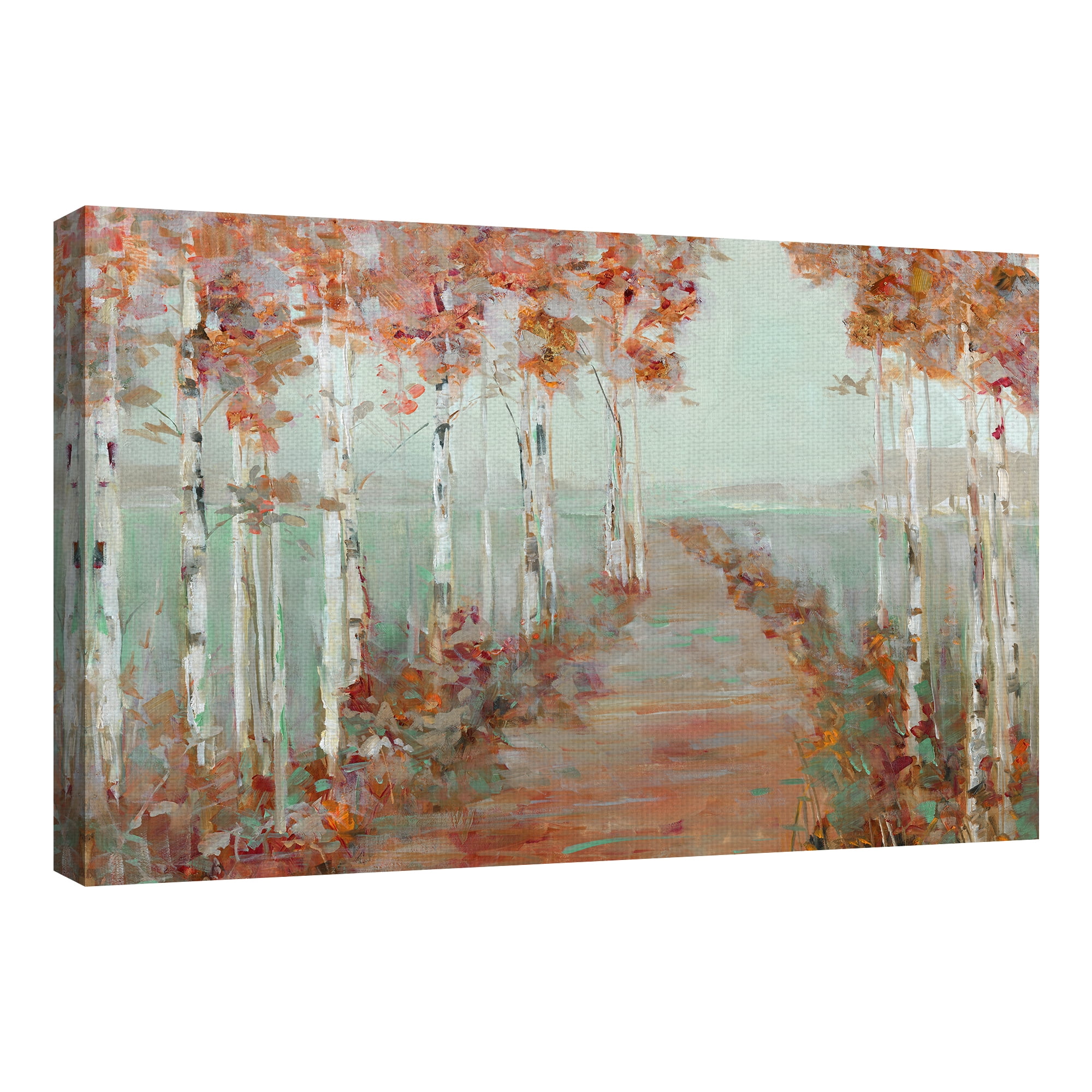 Fine Art Canvas Isle Causeway Autumn Forest by Sally Swatland Canvas Art Print