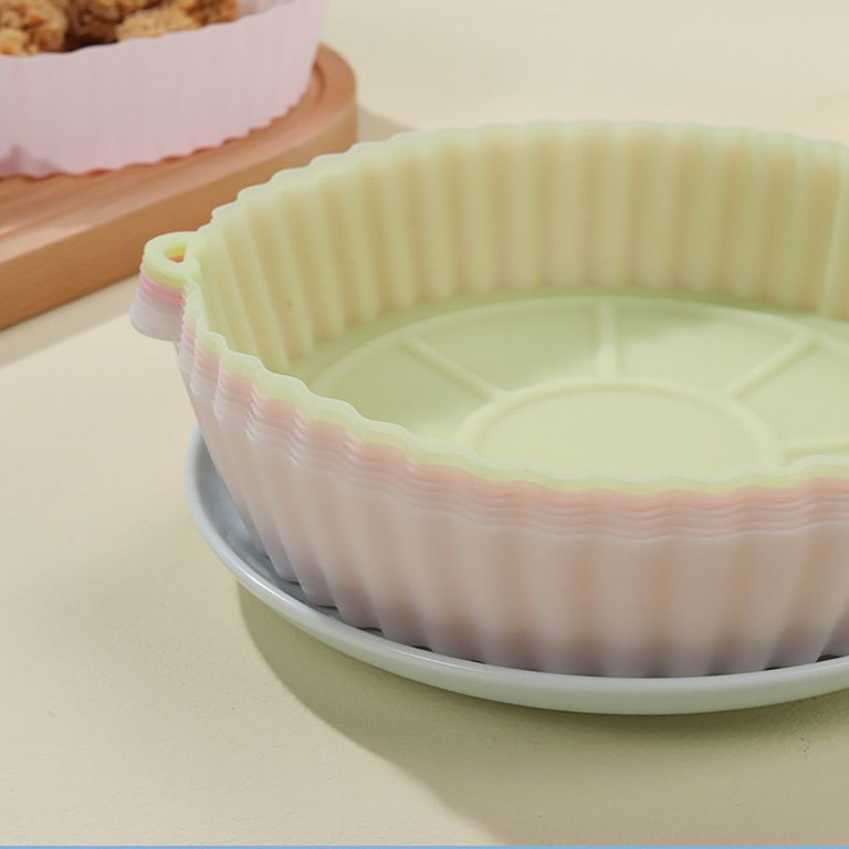 Soft Cooking Baking Tray For Air Fryer Silicone Pot Reusable Baking Basket