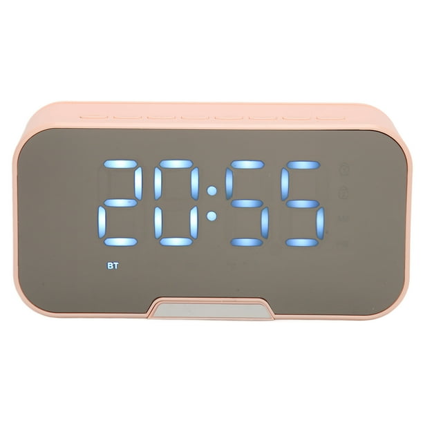 Altavoz Bluetooth con despertador Digital Pantalla de temperatura anuncio de voz Radio FM espejo despertador altavoz Bodega Aurrera en linea