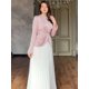 thumbnail image 3 of Vestidos de fiesta para mujer, blancos, rosas, para cumpleaños, ceñidos, elegantes, ajustados, para celebrar, cócteles, eventos, bonitos vestidos de graduación, otoño e invierno 2024, 3 of 4