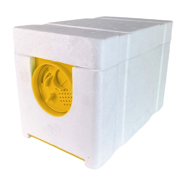 Caja de cría de abejas con aislamiento de espuma, minicolmena de apareamiento de reinas, suministros de apicultura Amarillo