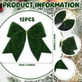 thumbnail image 2 of Dalrosia 12PCS Christmas Velvet Bows Rustic Wreath Gift Bows Vintage Xmas Velvet Ribbon Bow Holiday Ornaments for Christmas Tree Garland DIY Craft Wrapping Deco, 2 of 5