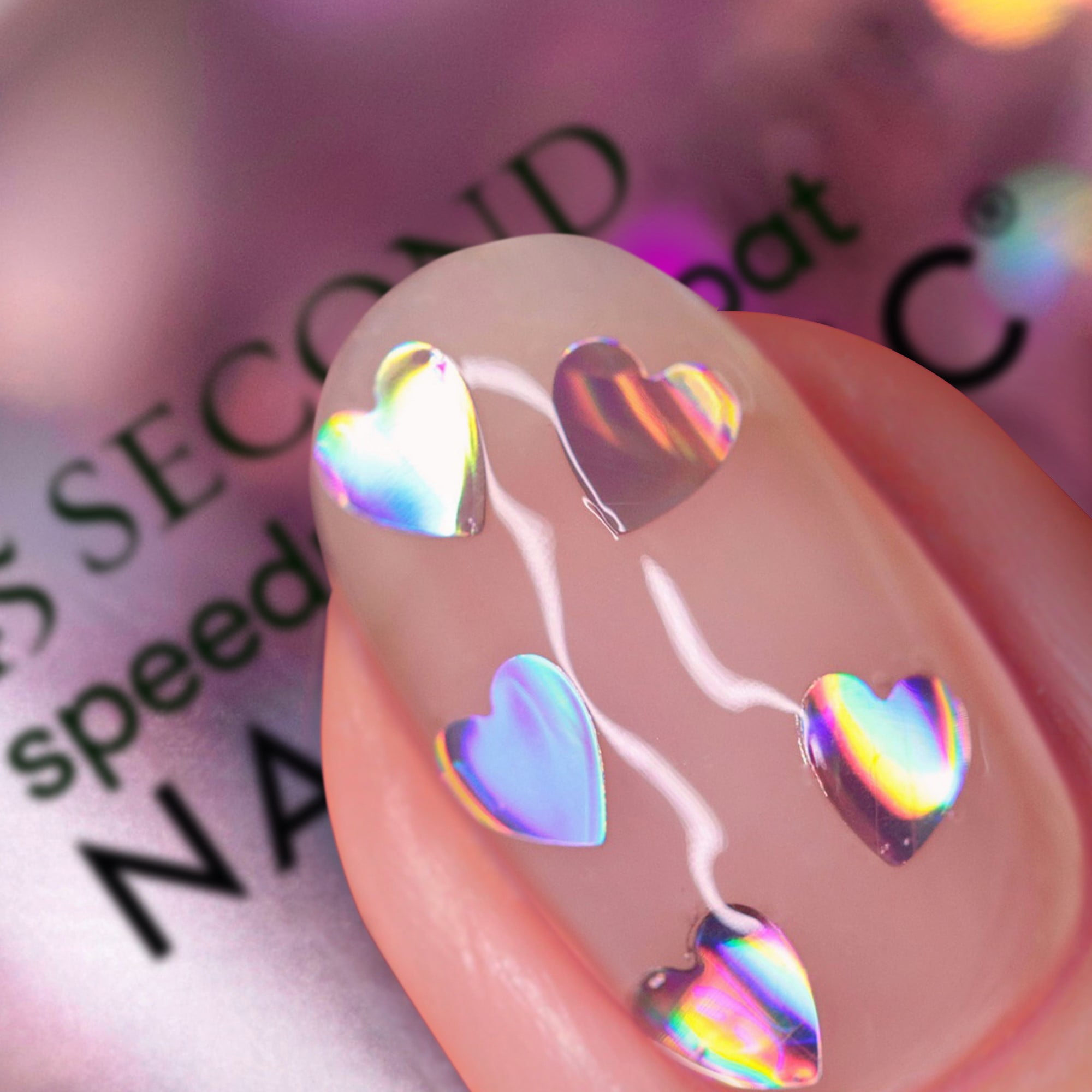 Nails.INC Quick Drying Nail Polish, Margot, Pink Heart Topper, 0.47 fl oz