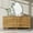 Oak Brown, variant on WAMPAT Dresser with 6 Drawers for Bedroom, 2-in-1 Wooden Wide Chest of Drawers, Modern Closet Storage Organizer with Solid Wood Legs for Living Room, Hallway, Nursery, 70.8x15.4x32.4, Biscotti