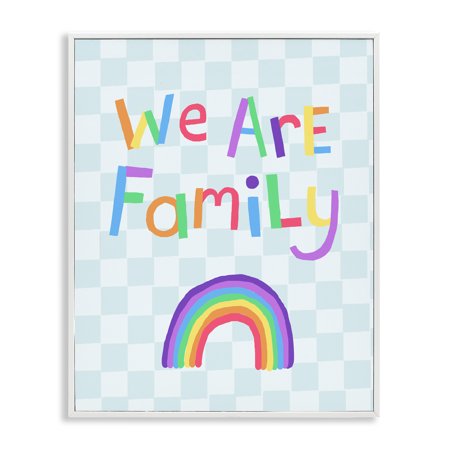 Stupell Industries Geometric We Are Family White Framed Giclee Art design by Carla Daly 14 x 11