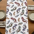 thumbnail image 5 of Table Runners 72 Inches Long Dress Scarves, Boho Western Colorful Farmhouse Kitchen/Dining Table Runner, Coffee Tablerunners, Vintage Abstract Art Ethnic Tribe 14x72 Inch, 5 of 9