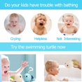 thumbnail image 3 of Juguetes de baño para bebés: juguetes para bañera con forma de tortuga, juguete para bebés de 6 a 12 meses, tortugas flotantes para nadar para niños y niñas, juguetes divertidos para la piscina para l, 3 of 5