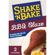 Shake 'N Bake BBQ Glaze Seasoned Coating Mix, 6 oz Box, 2 ct Packets