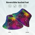 thumbnail image 5 of Daiia Bright Universe Pattern Bucket Hat - Trendy Cotton Sun Hat for Beach, Golf, Fishing - Fun Outdoor Vacation Boonie for Men and Women, 5 of 9