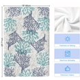 thumbnail image 5 of Teal Blue Grey Coral Coastal Kitchen Towels Set of 4, Summer Beach Seaside Nautical Soft Microfiber Dish Towels, Absorbent Washable Dishcloths for Kitchen Cleaning, Drying Dishes, 18x28 Inches, 5 of 9