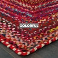 thumbnail image 6 of Homespice Chindi Red Oval Braided Rug and Funky Indoor Braided Rugs 5x7.5', The Perfect Colorful Braided Chindi Rug and Handmade Chindi Rug, 6 of 7