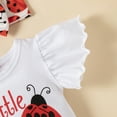 thumbnail image 3 of Dooleck Ladybug Baby Clothes Summer Outfit Ruffle Onesies Bodysuit Bloomer Shorts, 3 of 8