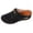 Black, variant on Suede Mules for Women Fashion Metal Chain Closed Toe Wedge Sandals Comfortable Slip on Platform Walking Shoes Brown Size 9.5