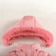 thumbnail image 6 of newwalpole Girls' Water-Resistant Long Puffer Jacket Winter Coat with Faux Furry-Lined Hood Watermelon Red for Size 3-4 Years, 6 of 9