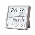 thumbnail image 2 of shyuyusa Temperature Humidity Gauge Mini Digital Thermometer Hygrometer Home Desktop Weather Meter for Indoor Environment, 2 of 6