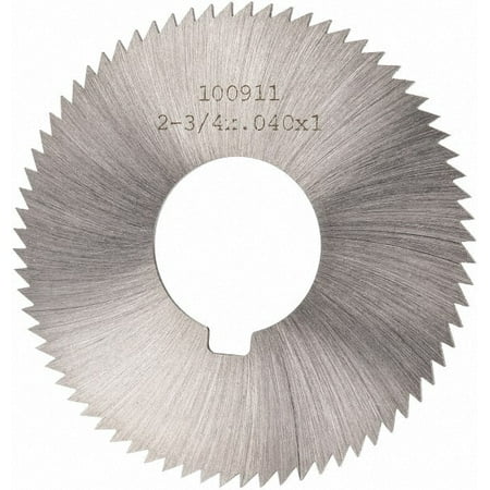 

Made in USA 2-3/4 Diam x 0.04 Blade Thickness x 1 Arbor Hole Diam 72 Tooth Slitting and Slotting Saw Arbor Connection Right Hand Uncoated High Speed Steel Concave Ground Contains Keyway