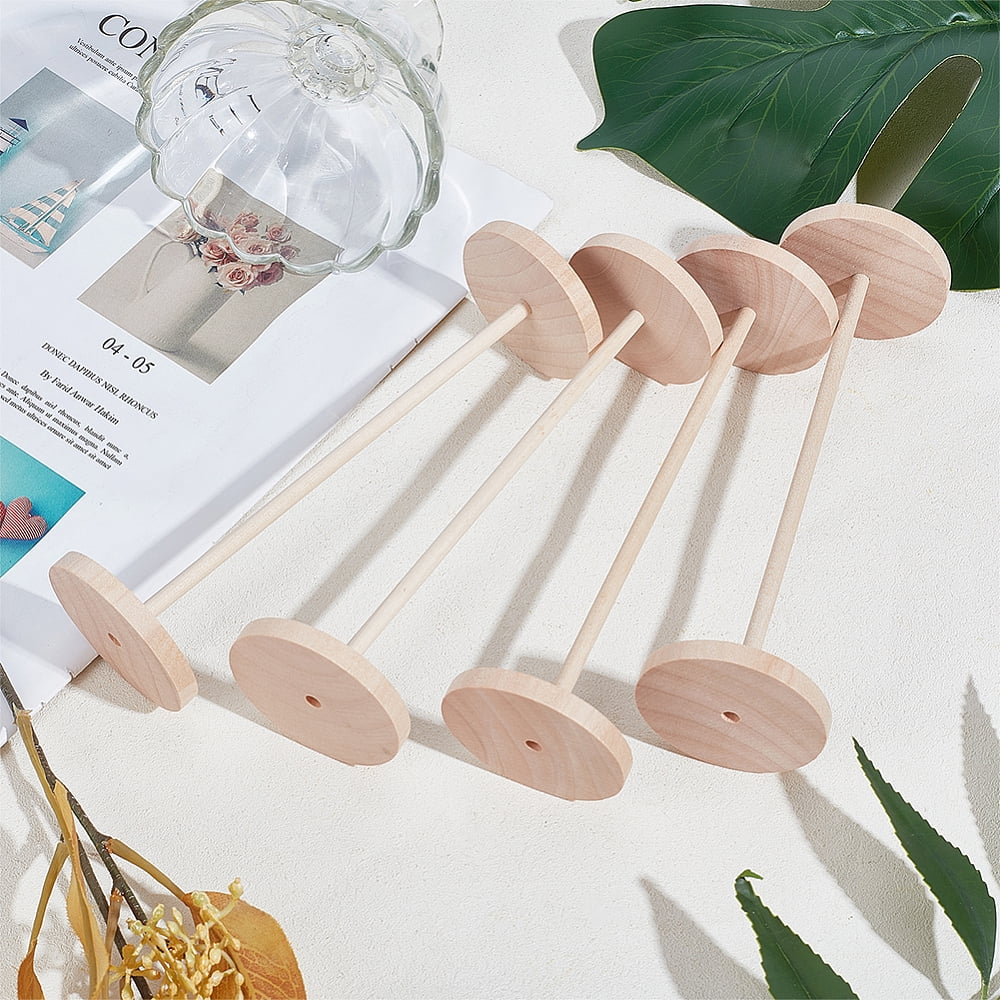 Schima Wood Unfinshed 100Pcs Wheel 50Pcs Stick Sets DIY Wooden Craft Wheat Stick: 15x0.5cm Wheel: 5x0.6cm Hole: 5.6mm