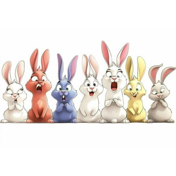 Adorable Bunny Vinyl Sticker, Cute Anime Rabbit Decal for Cars, Windows, Bumper, Water Bottles, Laptops. Kawaii Aesthetic Animal Sticker for Car Decoration. Easy to Apply