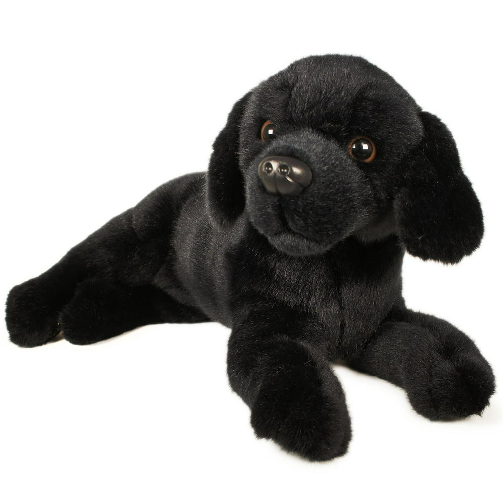Black labrador plush toy