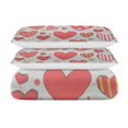 thumbnail image 6 of Pratyus Hearts Dots Lace Romantic Valentine's Day Design 3-Piece Bedding Set Bedroom Home Decor Comfortable and Breathable 87x68in, 6 of 8