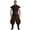 Black, variant on longantii Men's Renaissance Cosplay Shirt Sleeveless Stand Collar Lace Up Tunic Loose Fit Knight Top Vintage Medieval Costume with Matching Belt Black L