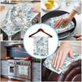 thumbnail image 3 of Green Garden Vintage 1 Pack Kitchen Towel, Water Absorbent Dish Towel, Modern Art Building Boat Tree Decorative Hand Towels - Quick Drying Cloth for Cooking Baking, 18x28 Inch, 3 of 8