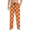 thumbnail image 5 of SJLDQY Mens Halloween Pajamas Pants Wide Leg Pjs Trousers for Men Hallowmas Pumpkin Ghost Elastic Waist Homewear Loungewear With Pocket, 5 of 6