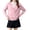 Pink, variant on Girls Cardigan Sweater 2026 Fall Winter Kids School Uniforms Cotton Button Down Toddler Sweaters Tops Warm Jacket Fashion Outfits