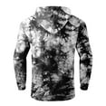 thumbnail image 5 of XIAOCHA Men's Monochrome Tie Dye Print Pullover Hoodie Oversized Long Sleeve Hooded Sweatshirt With Kangaroo Pocket Soft Bold Casual Hoodies, 5 of 5