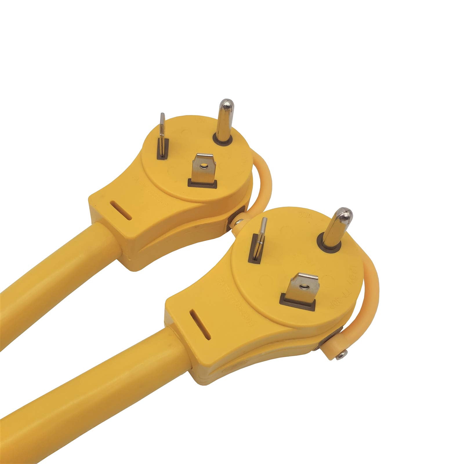 Parkworld 692071 Dual RV 30A Plugs NEMA TT-30P to 14-50R Female RV 50A receptacle, Y Splitter adapter cord, 3 Feet