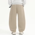 thumbnail image 5 of CPNG Girls and Boys Sweatpants Solid Color Elastic High Waist Wide Leg Sweat Pants Soft Daily Wear Casual Baggy Streetwear Pants, 5 of 5