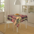 thumbnail image 6 of YFYANG Square Polyester Table Cloth, 60" x 60" Reusable Table Cover Kitchen Dining Room Baroque Style Plaid Floral Pattern Decorative Tablecloths for Tables of 2-4 People, 6 of 8