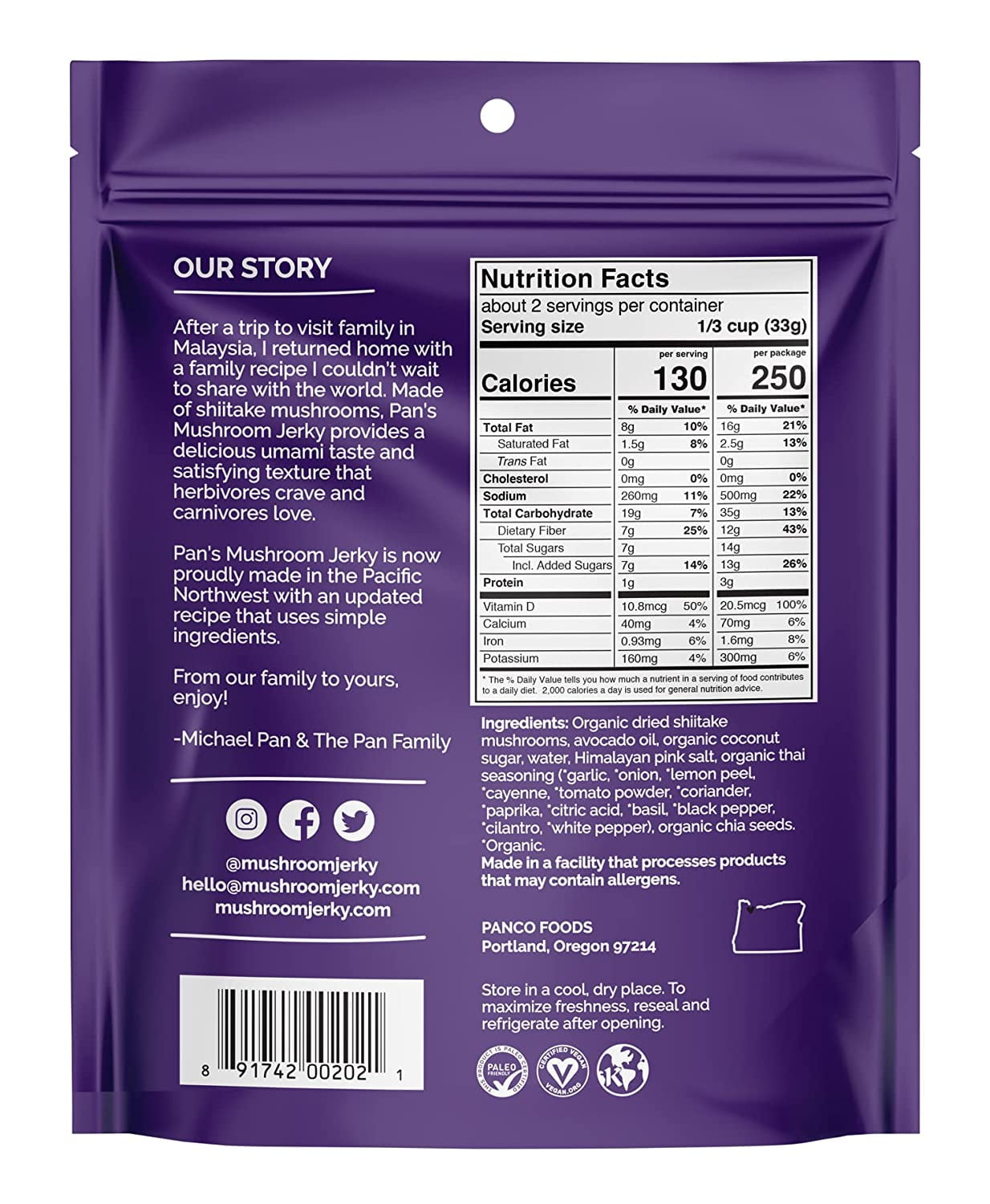 JERKY MUSHRM ZESTY THAI Pack of 6