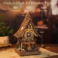thumbnail image 6 of ROBOTIME Cuckoo Clock Wooden 3D Puzzle, DIY Mechanical Bird House Model Craft Kit with Music, Creative Toys Building Set for Home Decor, Gifts for Teens Adults(Colorful), 6 of 9